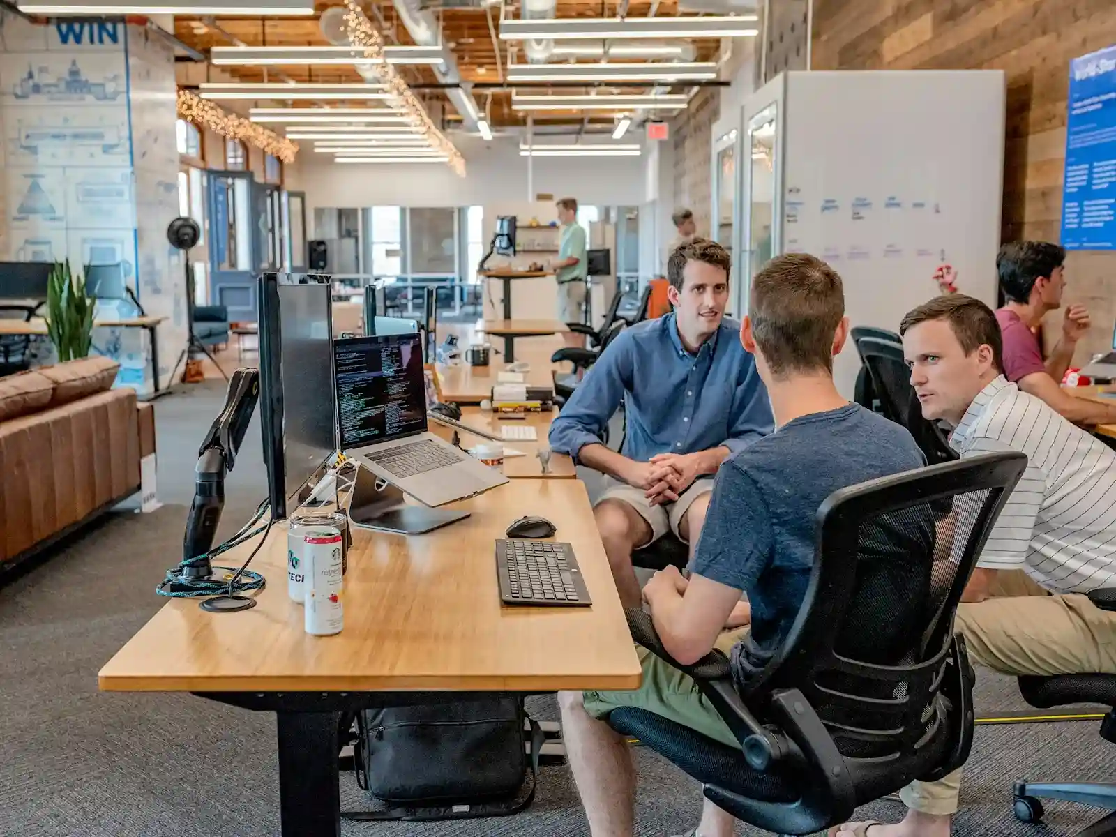 Brand team discussing creator campaign strategy